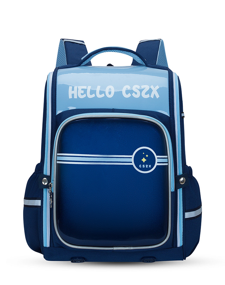 กระเป๋าเป้นักเรียนสีน้ำเงินคลาสสิค